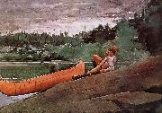 Winslow Homer Canoe Guide France oil painting artist